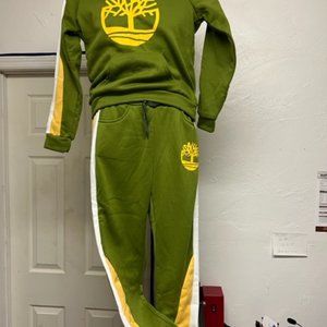 Medium Warm up Suit Green, Gold and White